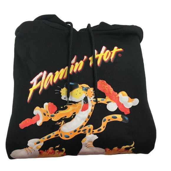 CHEETOS BLACK FLAMING HOT HOODIE MENS MEDIUM - Picture 3 of 4